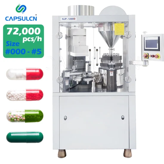 3 años de garantía Máquina de llenado de cápsulas de gelatina dura de gránulos de gránulos de relleno de polvo de píldora farmacéutica completamente automática